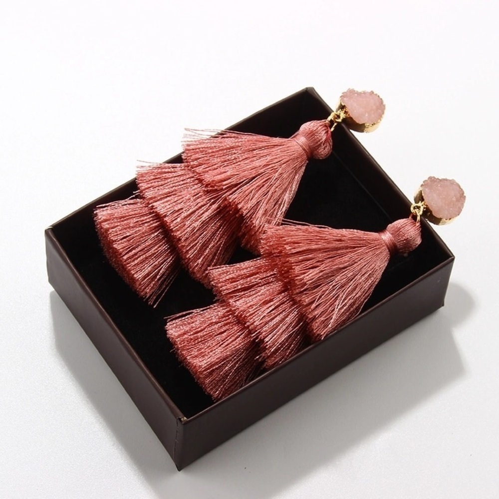 BOGO: “Amelia” Tiered Tassel Earrings